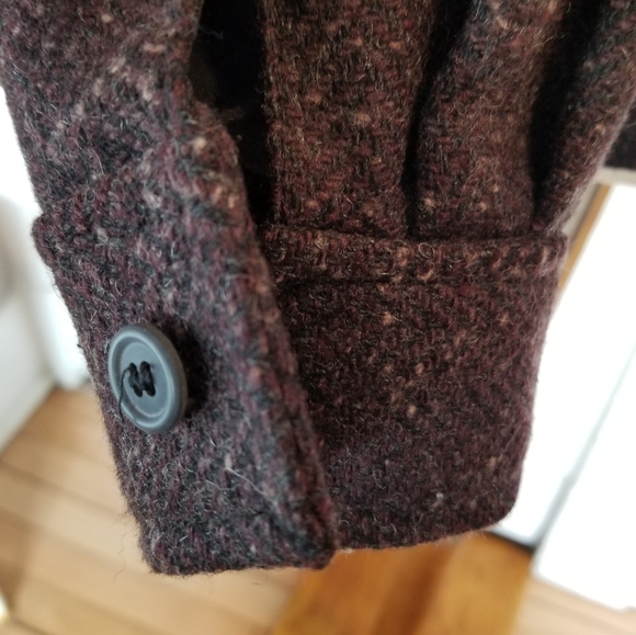 Aeropostale Brown Wool Blend Zip Front Jacket, Size M - Picture 14 of 16